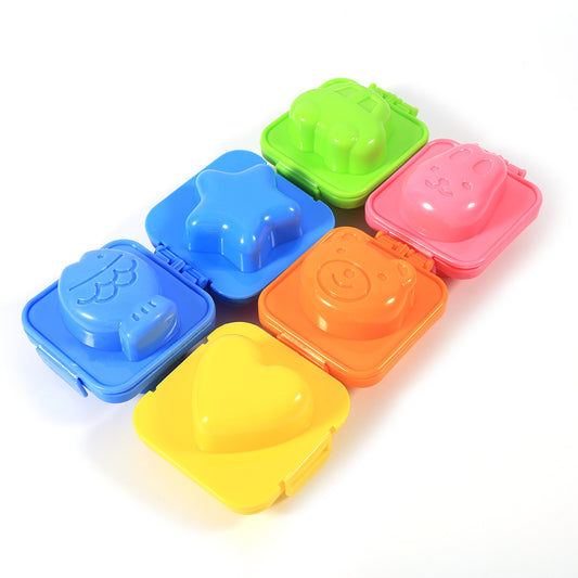 6 Pcs/Set Cartoon Eggs Cute Mold Mould Pan Cooking DIY Tools Kitchen Bento Accessories for Kids